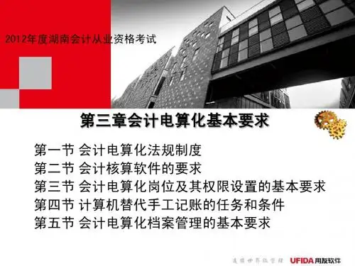 第三章会计电算化基本要求
