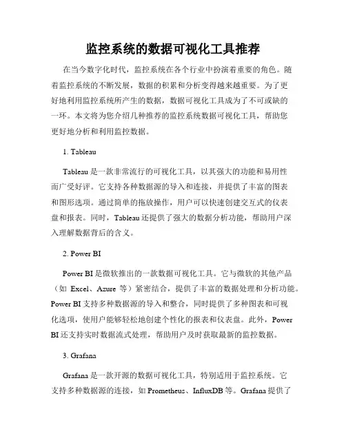 监控系统的数据可视化工具推荐