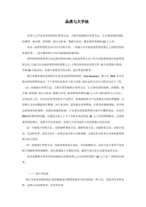 品质七大手法