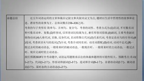 山西版中考英语重难题型四 词语运用