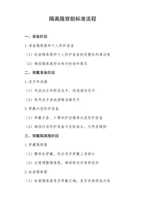 隔离服穿脱标准流程