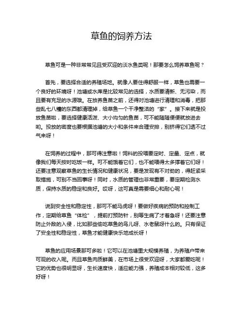 草鱼的饲养方法
