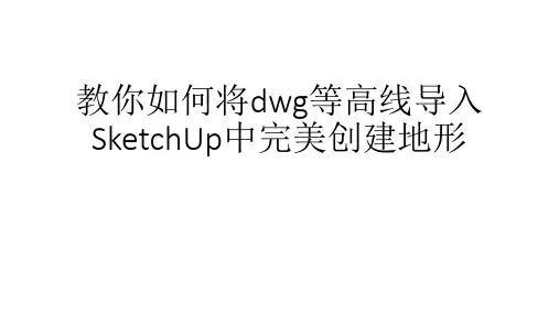 教你如何将dwg等高线导入SketchUp中完美创建地形