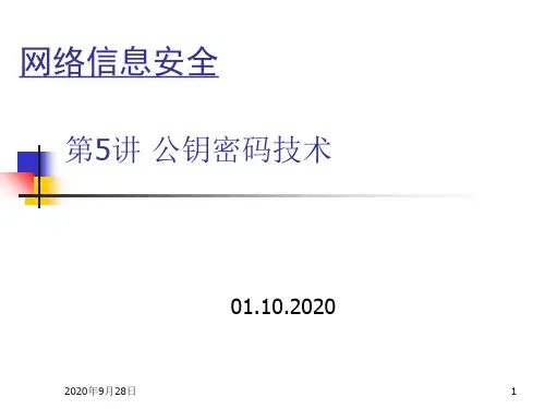 公钥密码技术全解PPT课件