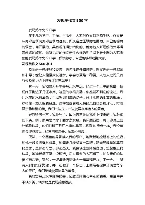 发现美作文500字