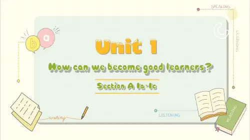 人教版九年级英语上册Unit 1 Section A 课件