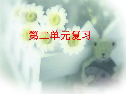 人教版语文四年级下册语文第二单元复习(精致).ppt