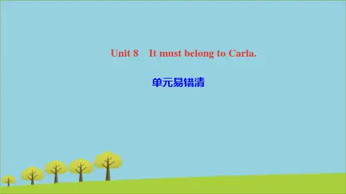 九年级英语全册Unit8ItmustbelongtoCarla单元易错清