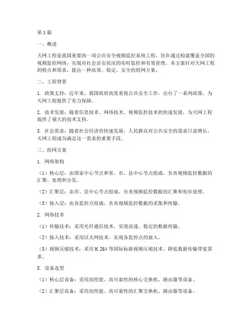 天网工程的组网方案(3篇)