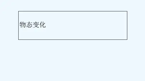 物态变化课件 PPT