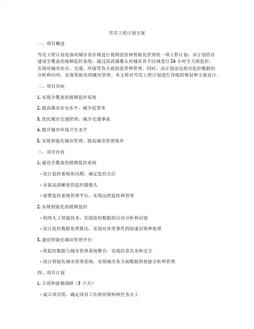 雪亮工程计划方案