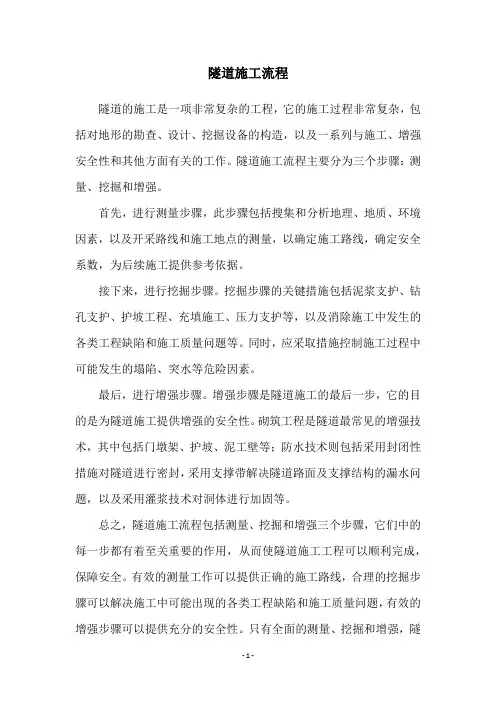 隧道施工流程