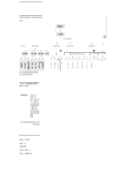 科技公司职位一览表讲课教案