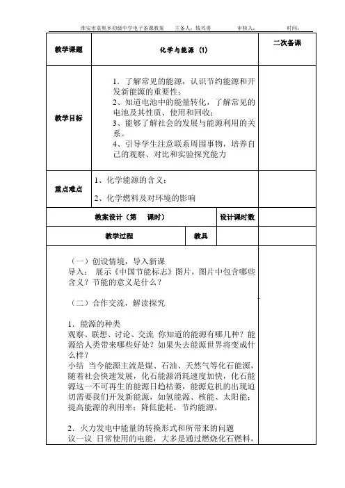 化学与能源 (1)
