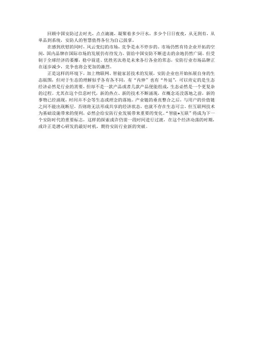 中国安防的崛起及未来的挑战