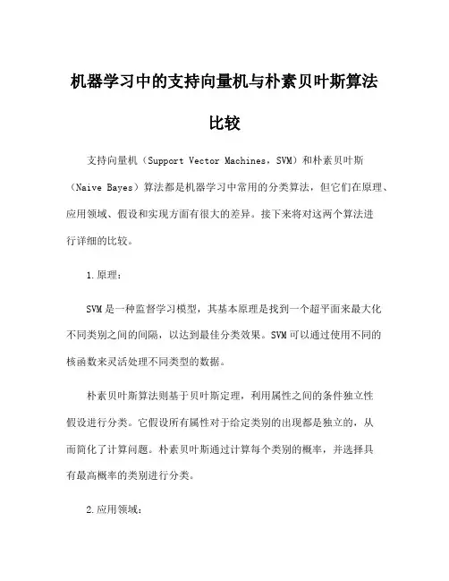 机器学习中的支持向量机与朴素贝叶斯算法比较