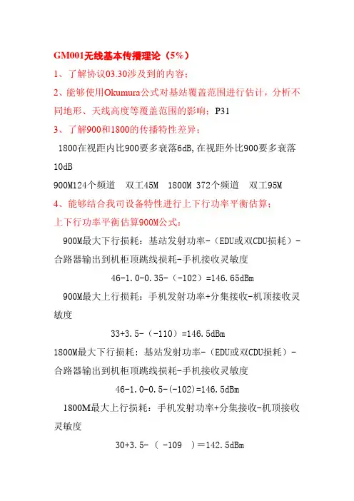 GM001无线基本传播理论(1综述