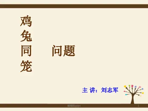 鸡兔同笼问题ppt课件
