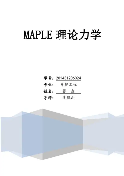 多刚体大作业2(maple)
