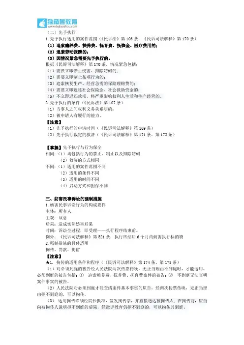 160.独角兽法考(民诉)-先予执行