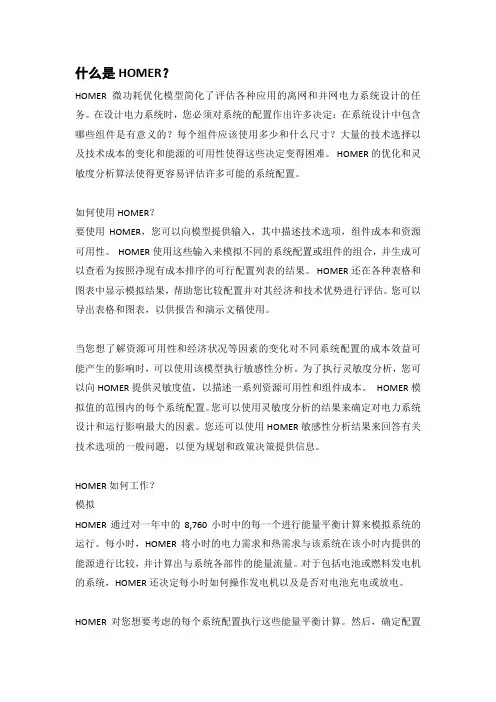 HOMER软件说明书中文版