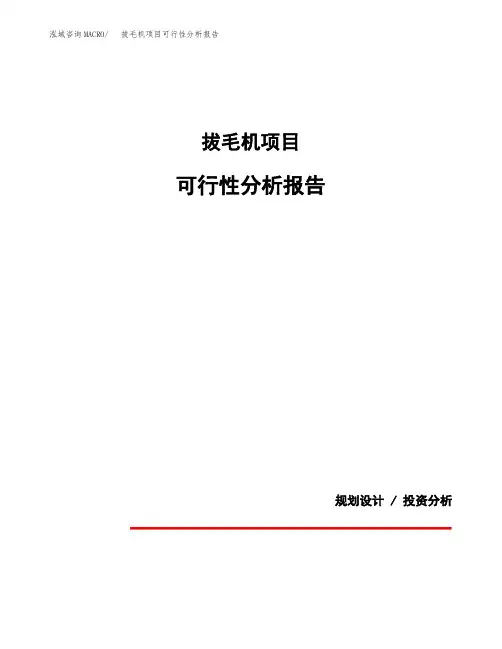 拔毛机项目可行性分析报告(模板参考范文)