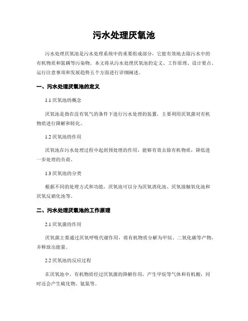 污水处理厌氧池
