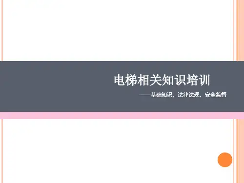 电梯检验员--电梯基础知识简介