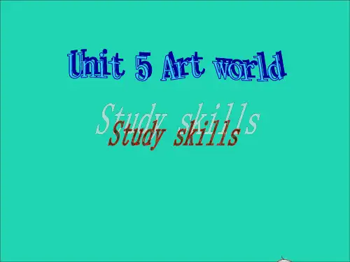 九年级英语上册Unit5ArtworldStudyskills课件新版牛津版