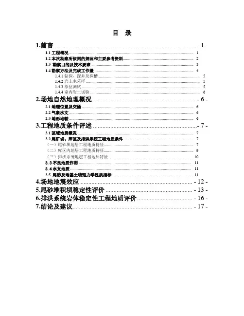 报告-尾矿库加高扩容工程.