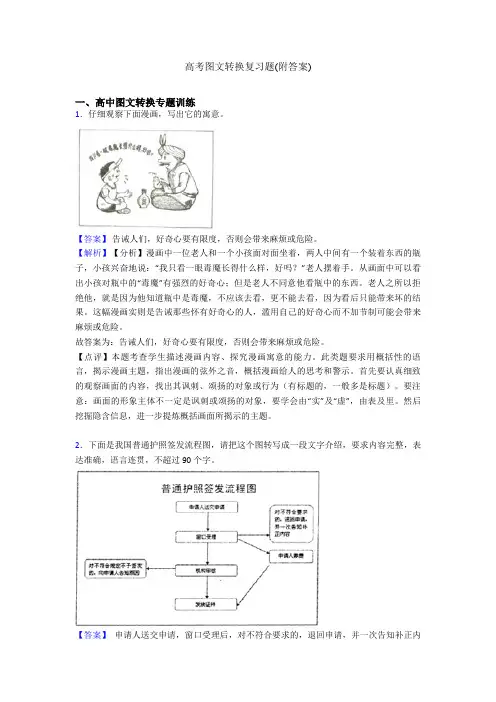 高考图文转换复习题(附答案)