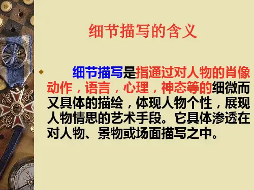 人物细节描写ppt课件