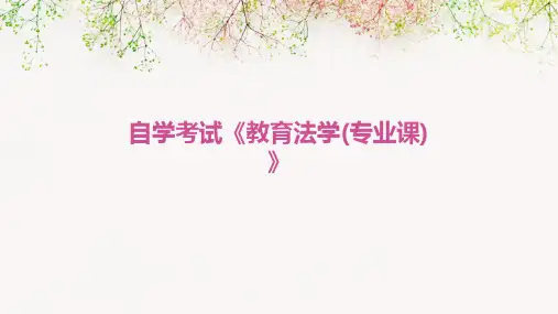 自学考试《教育法学(专业课)》