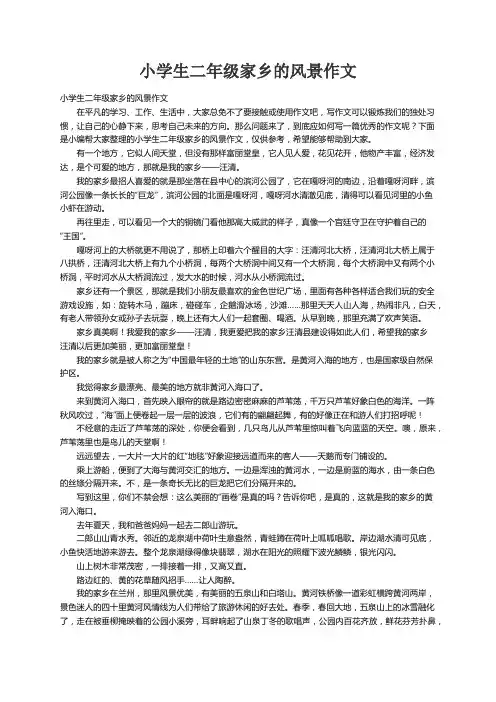 小学生二年级家乡的风景作文