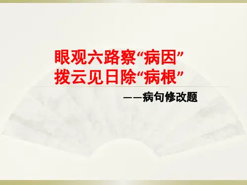 高三二轮复习：修改病句