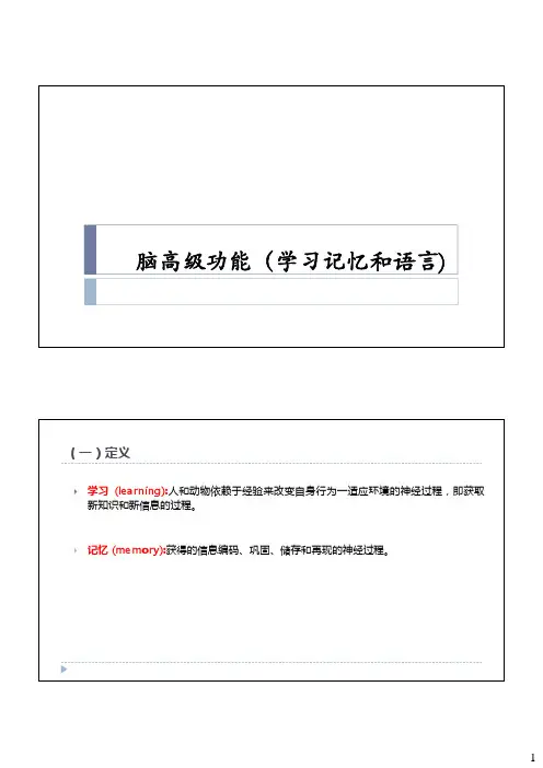 第十章 学习和记忆