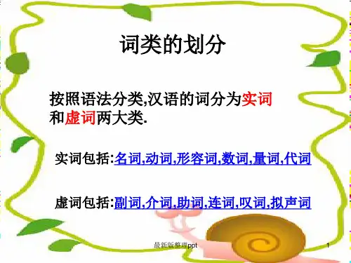 词类的划分ppt课件
