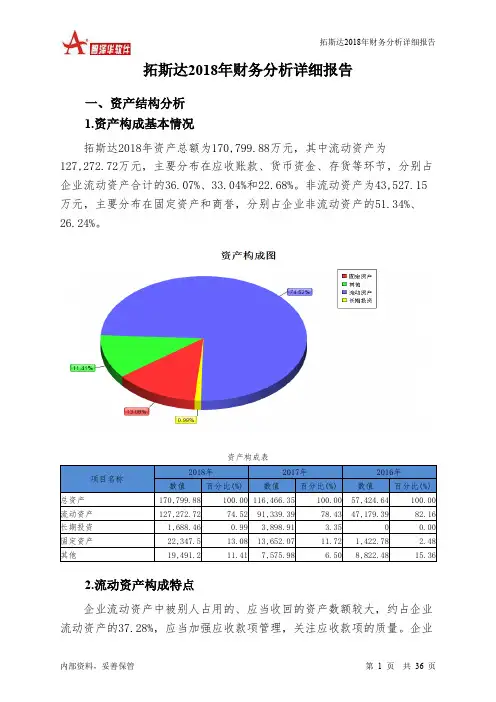 拓斯达2018年财务分析详细报告-智泽华