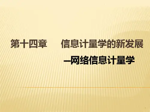网络信息计量学PPT课件