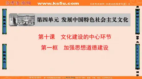 课堂新坐标高中政治必修三课件第四单元发展中国特色社会主义文化第10课第1框