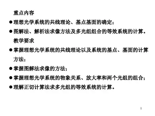 工程光学讲稿理想