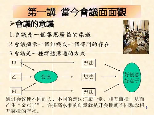 高效会议管理技巧教材PPT37页课件