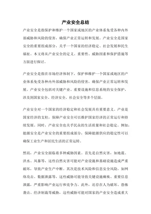 产业安全总结