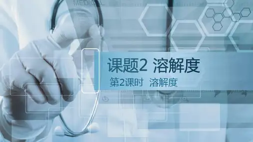 第2课时 溶解度-九年级化学下册课件(人教版)