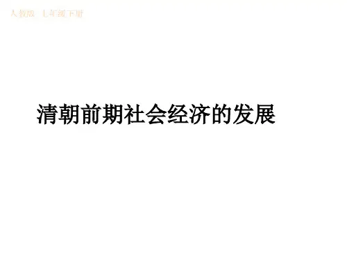 人教部编版七年级历史下册第三单元第19课《清朝前期社会经济的发展》课件1