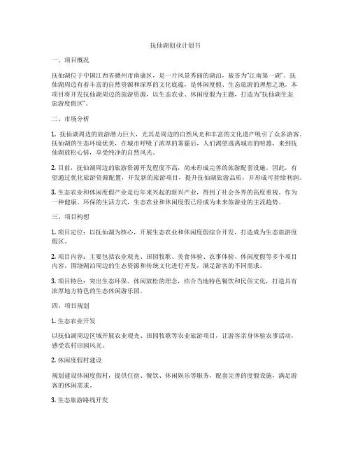抚仙湖创业计划书