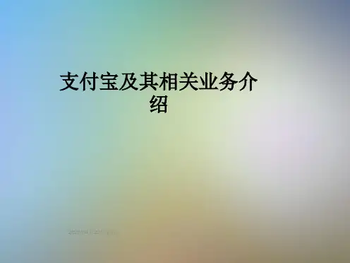 支付宝及其相关业务介绍