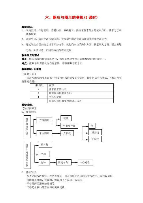 中考数学第一轮总复习六图形与图形的变换教案人教新课标版