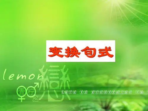 高考语文专题复习变换句式课件28张