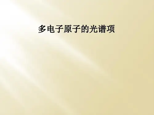 多电子原子的光谱项